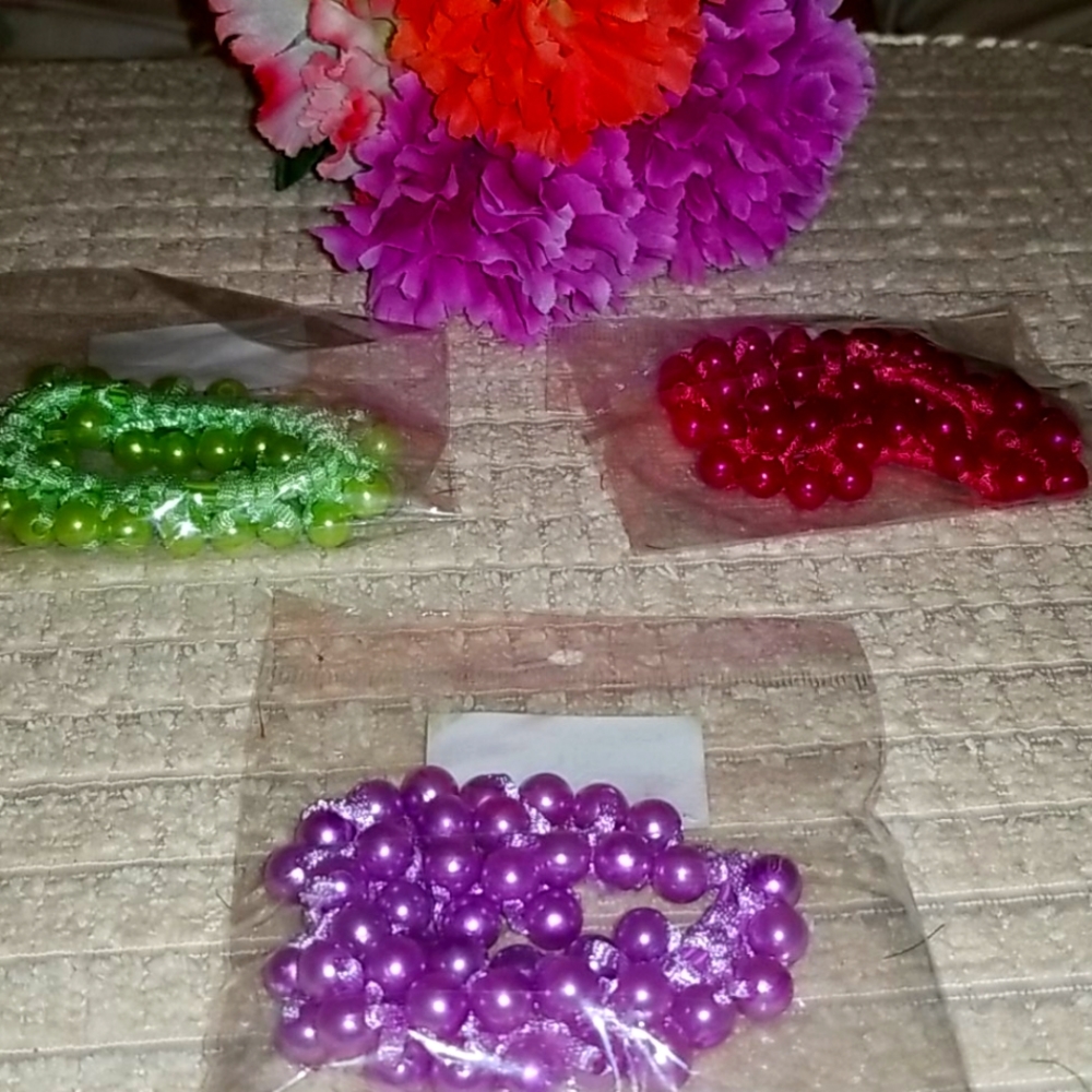 PEARLIZED PONYTAIL BANDS